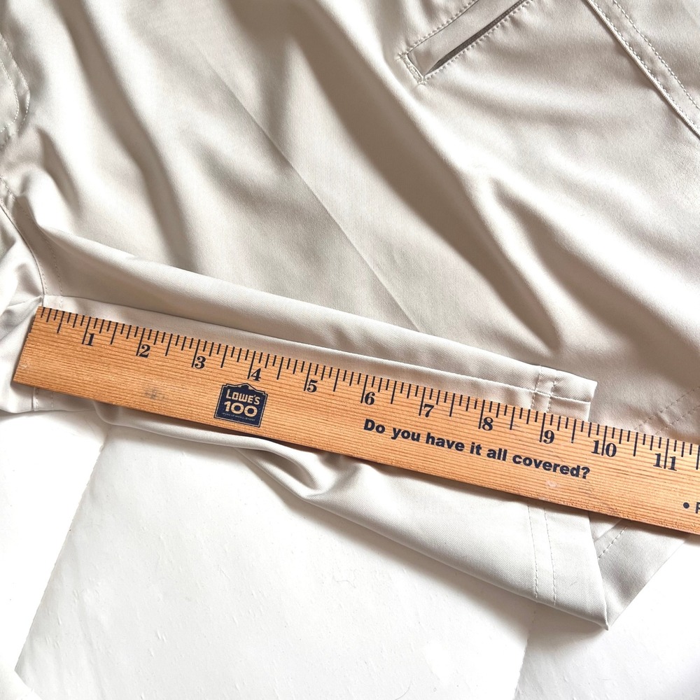 Pebble Beach Performance Mens Golf Shorts Size 38 Light Khaki Stretch Flat Front - Picture 5 of 8